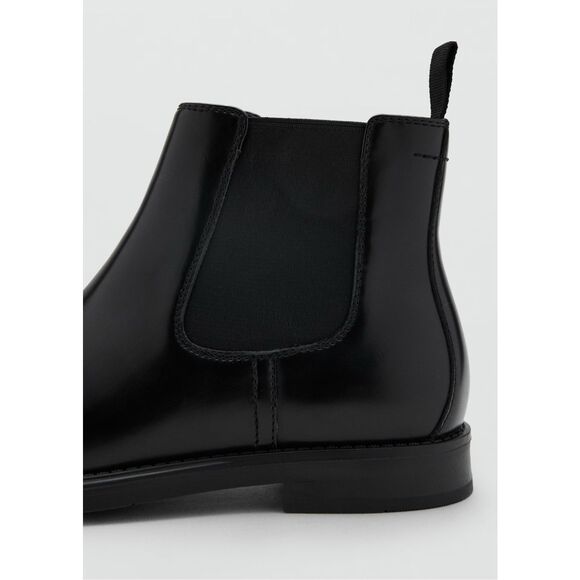MNG by Mango faux leather chelsea boots in black mens 39 US 6 NEW - Picture 5 of 7